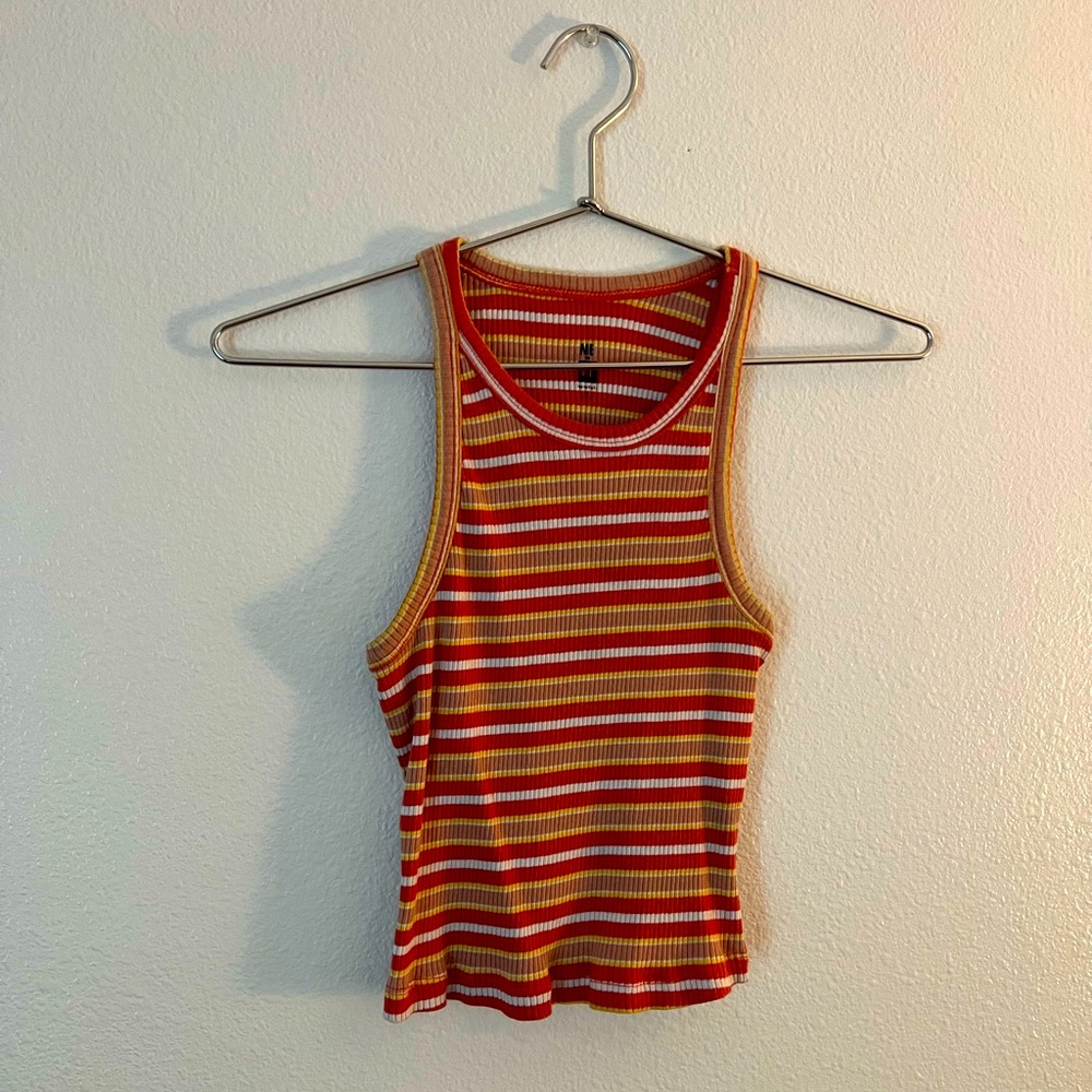 Pacsun colorful striped halter tank top size medium